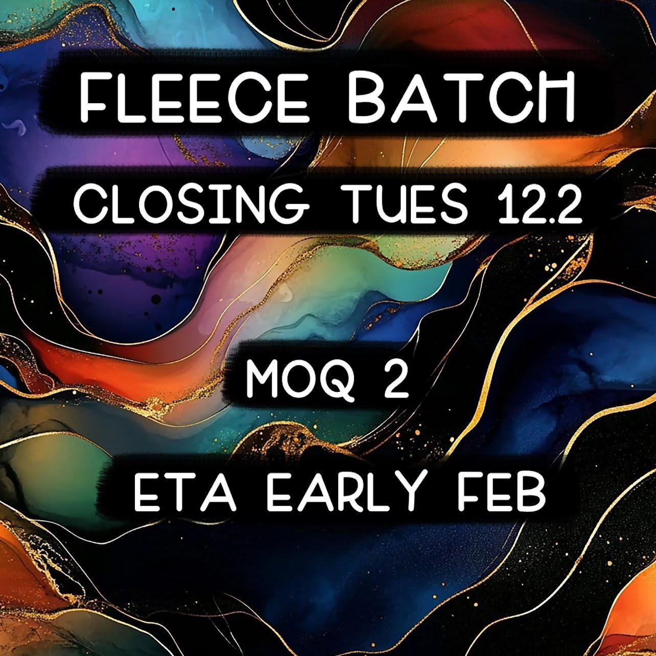 Fleece Preorder Closing 12-2