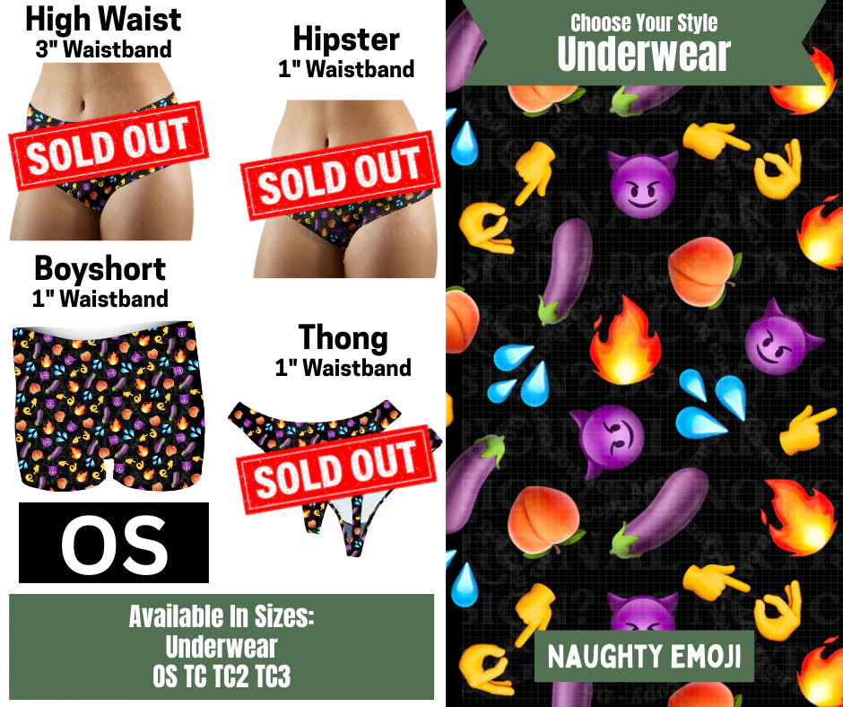 Naughty Emoji Boyshort Underwear