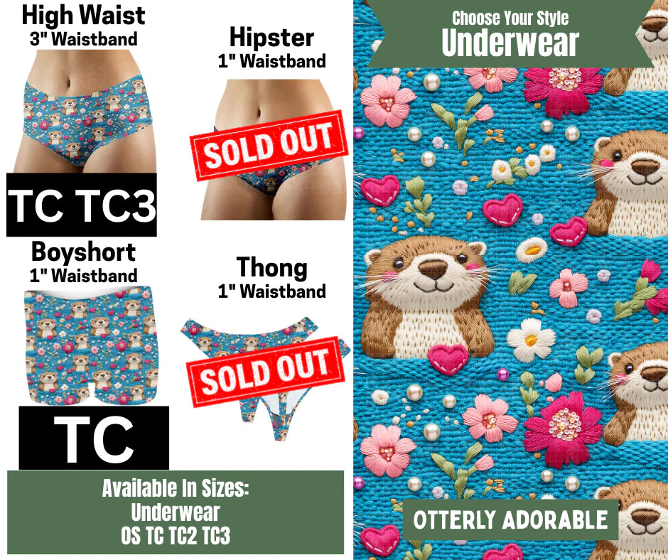 Otterly Adorable High Waist, Boyshort Underwear