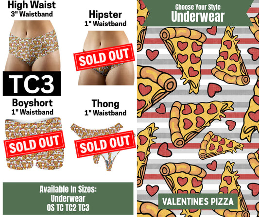 Valentine's Pizza High Waist Underwear