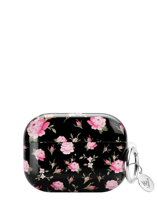 Black and Pink Floral AirPods - Alonna's Legging Land