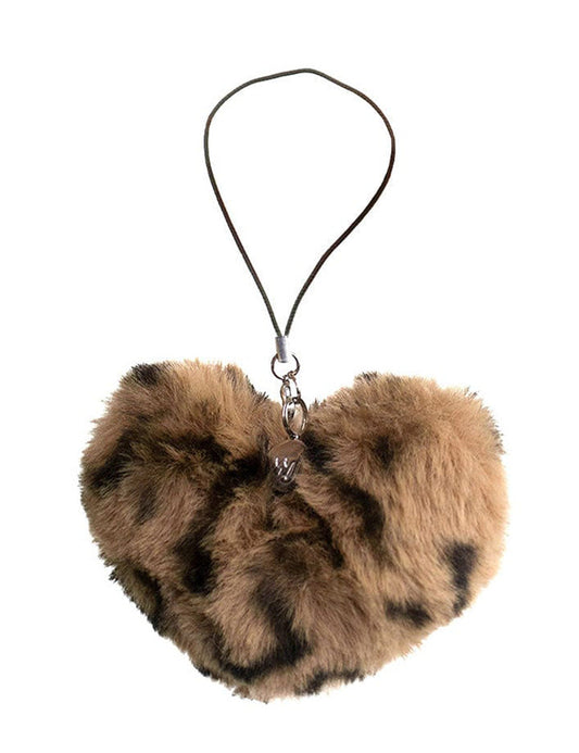Fuzzy Heart w/ WF Charm | Leopard - Alonna's Legging Land
