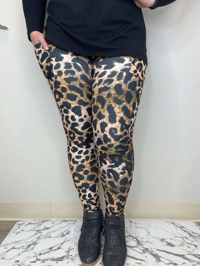 Cheetah Leggings w/ Pockets RTS! - Alonna's Legging Land
