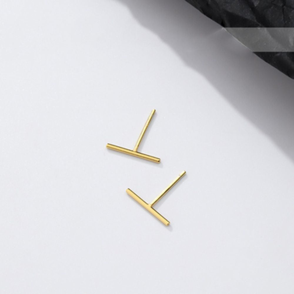 TINY GOLD BAR EARRINGS (PAIR) - Alonna's Legging Land