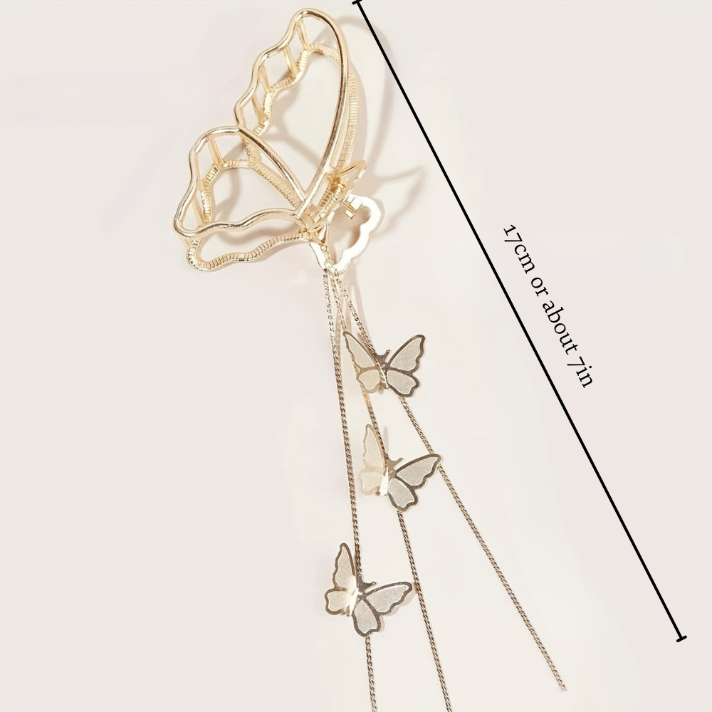 BUTTERFLY TASSEL HAIR CLIP - Alonna's Legging Land