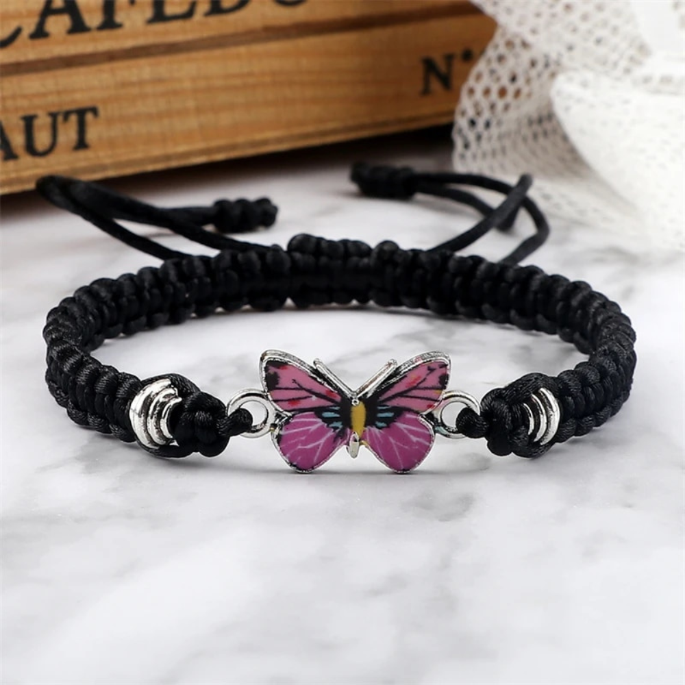 BUTTERFLY CHARM BRACELET (ADJUSTABLE) - Alonna's Legging Land