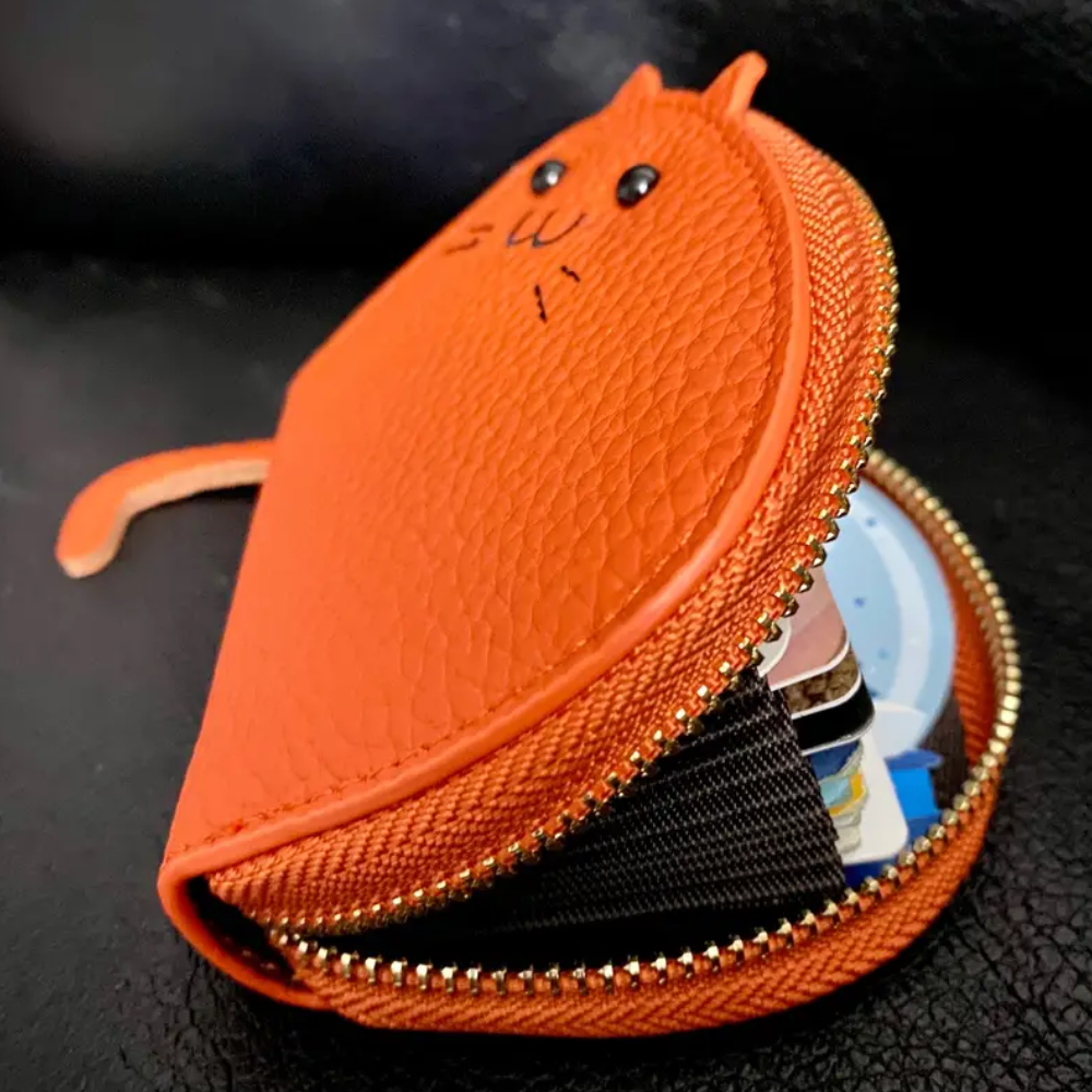 LEATHER FELINE WALLET - Alonna's Legging Land