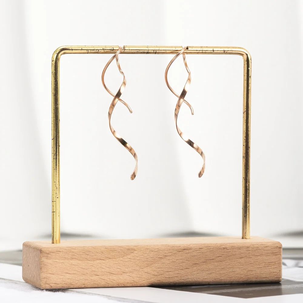 GOLD SPIRAL EARRINGS (PAIR)