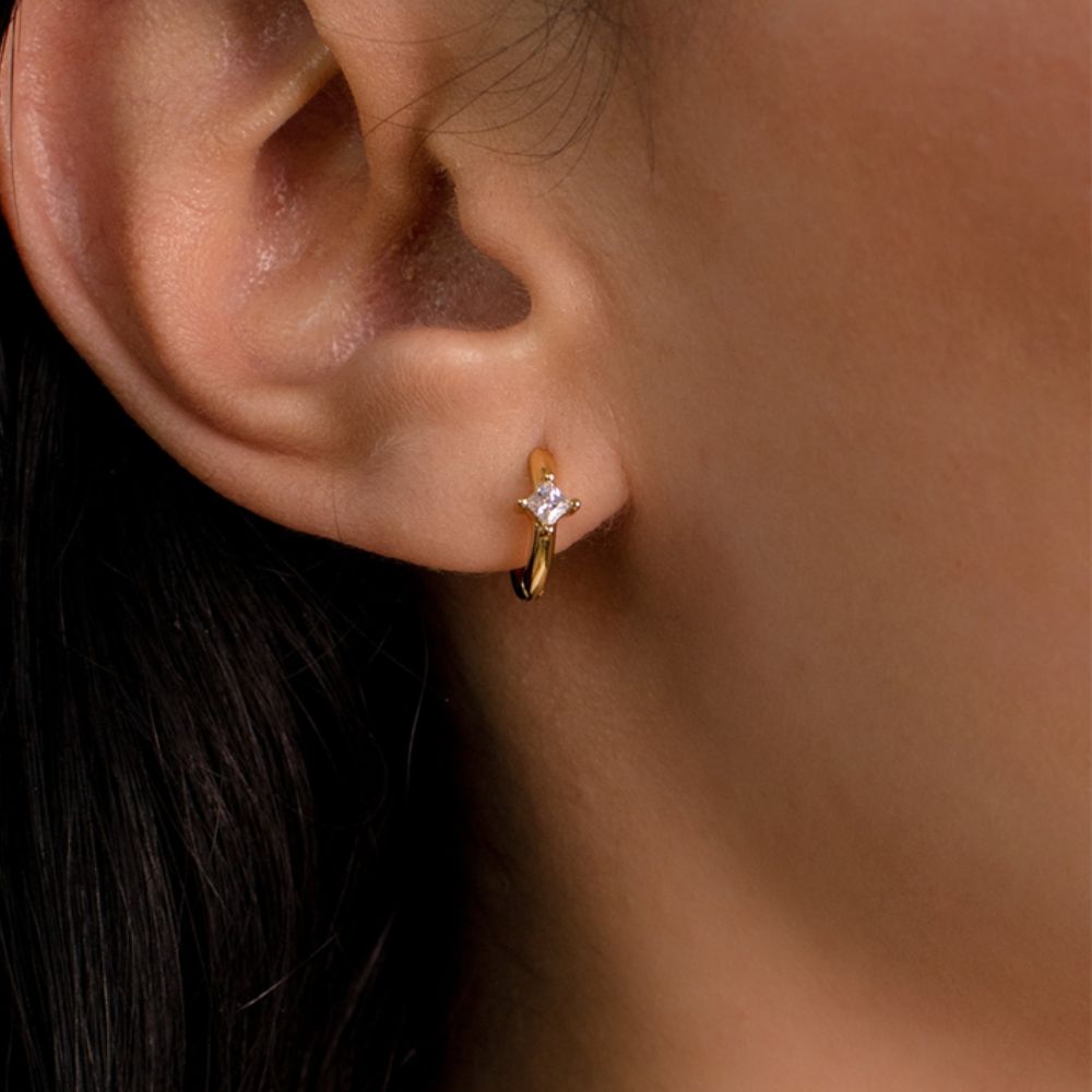 DIAMOND HUGGIE EARRINGS (PAIR) - Alonna's Legging Land