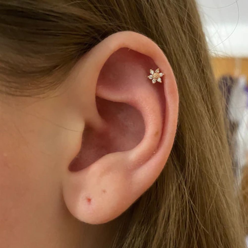 MINI SUNFLOWER CARTILAGE EARRINGS (PAIR) - Alonna's Legging Land