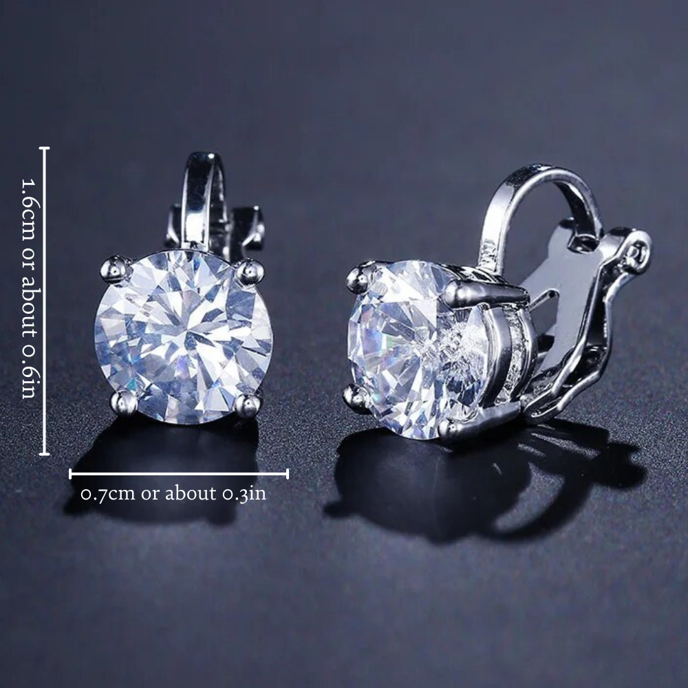 SOLITAIRE STUD EARRINGS (PAIR) - Alonna's Legging Land
