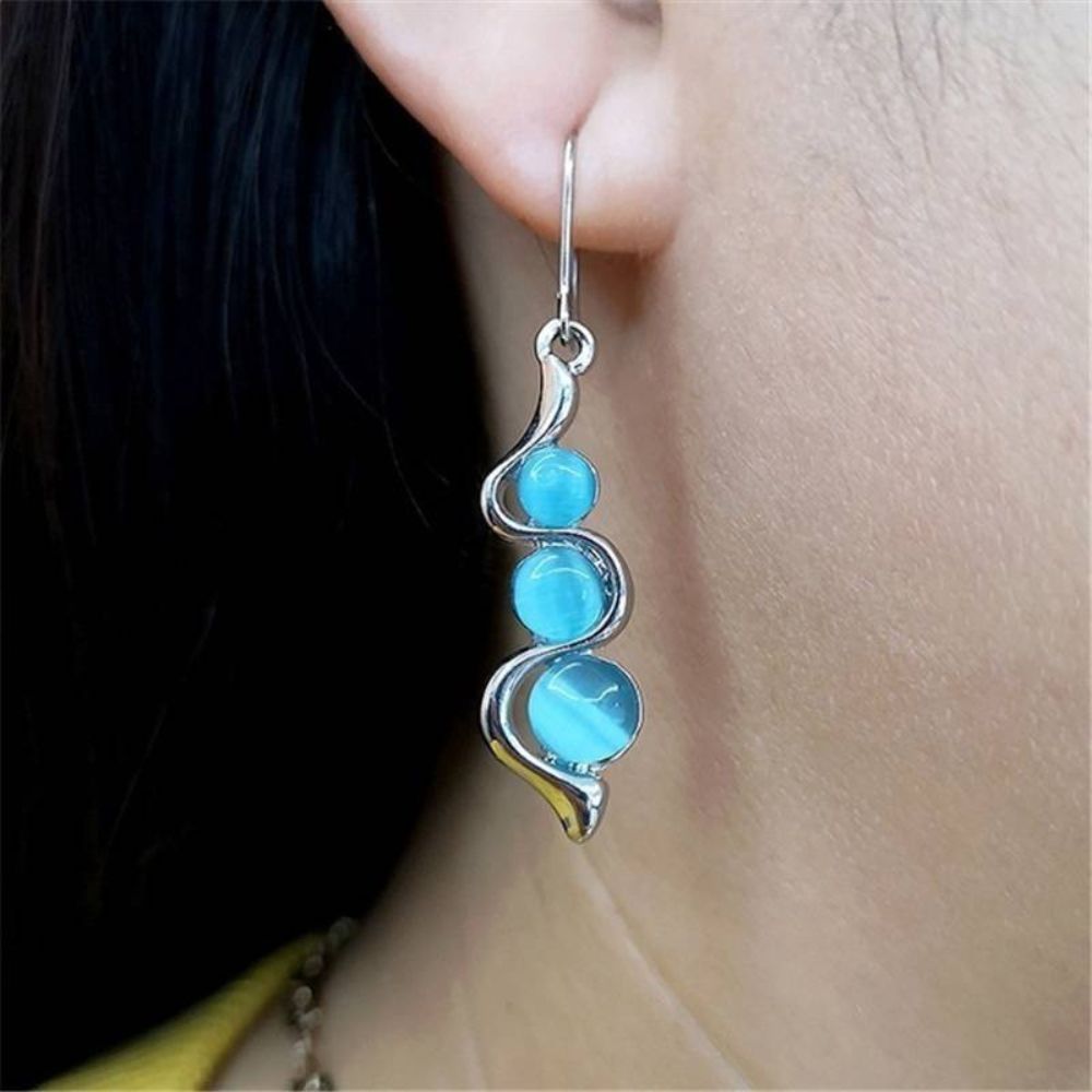 BLUE DROPLETS EARRINGS (PAIR)