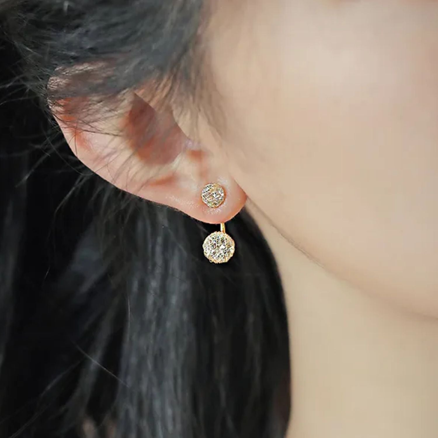 DOUBLE STUDDED EARRINGS (PAIR) - Alonna's Legging Land