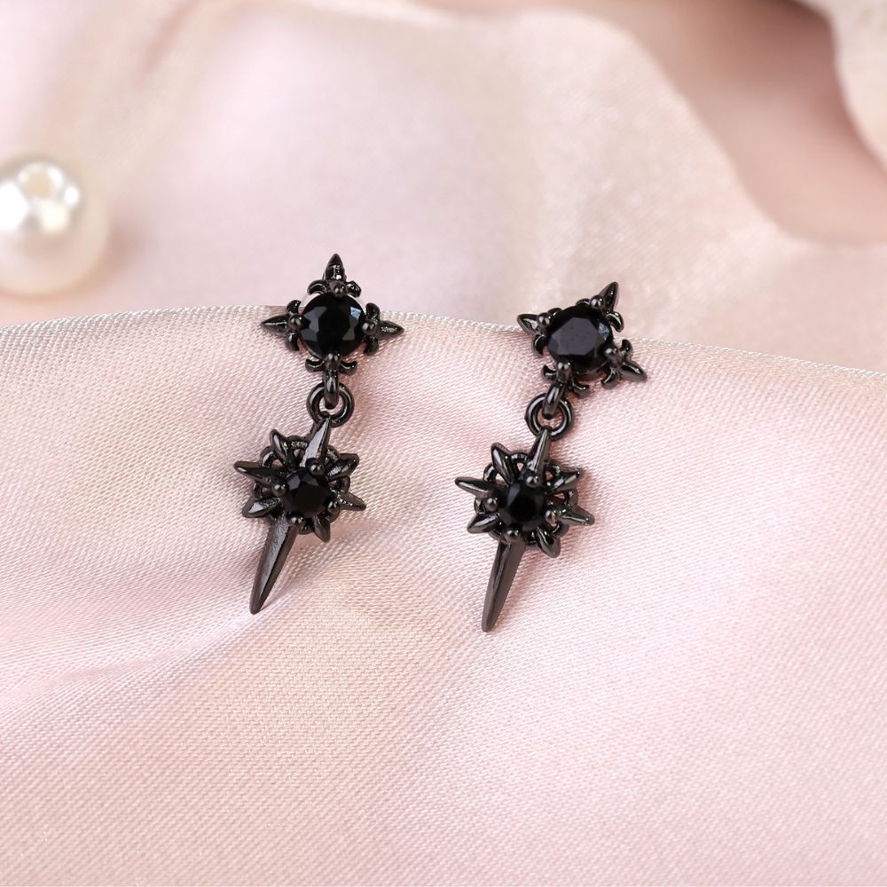 GOTHIC STARBURST EARRINGS (PAIR) - Alonna's Legging Land