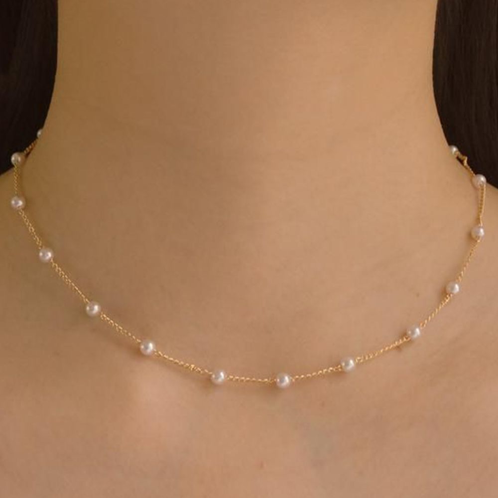 DAINTY PEARL NECKLACE - Alonna's Legging Land