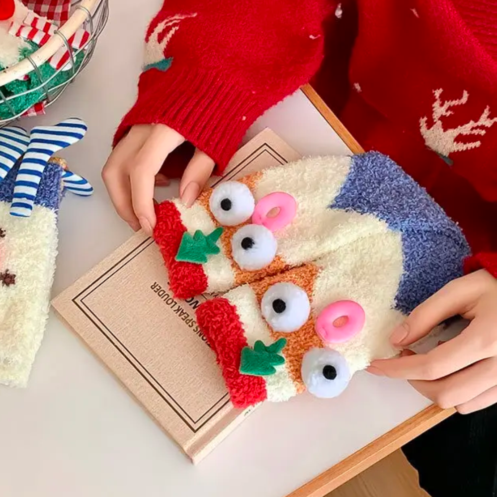 CARTOON FUZZY SOCKS - Alonna's Legging Land