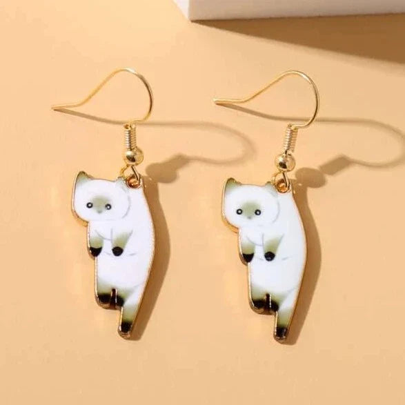 DANGLING CATS EARRINGS (PAIR) - Alonna's Legging Land