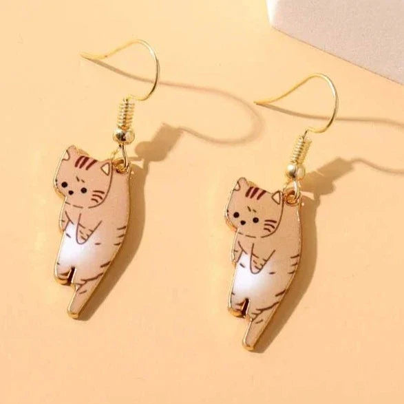 DANGLING CATS EARRINGS (PAIR) - Alonna's Legging Land
