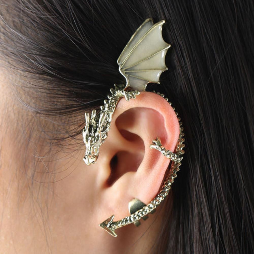 GLOW IN THE DARK DRAGON EAR CUFF