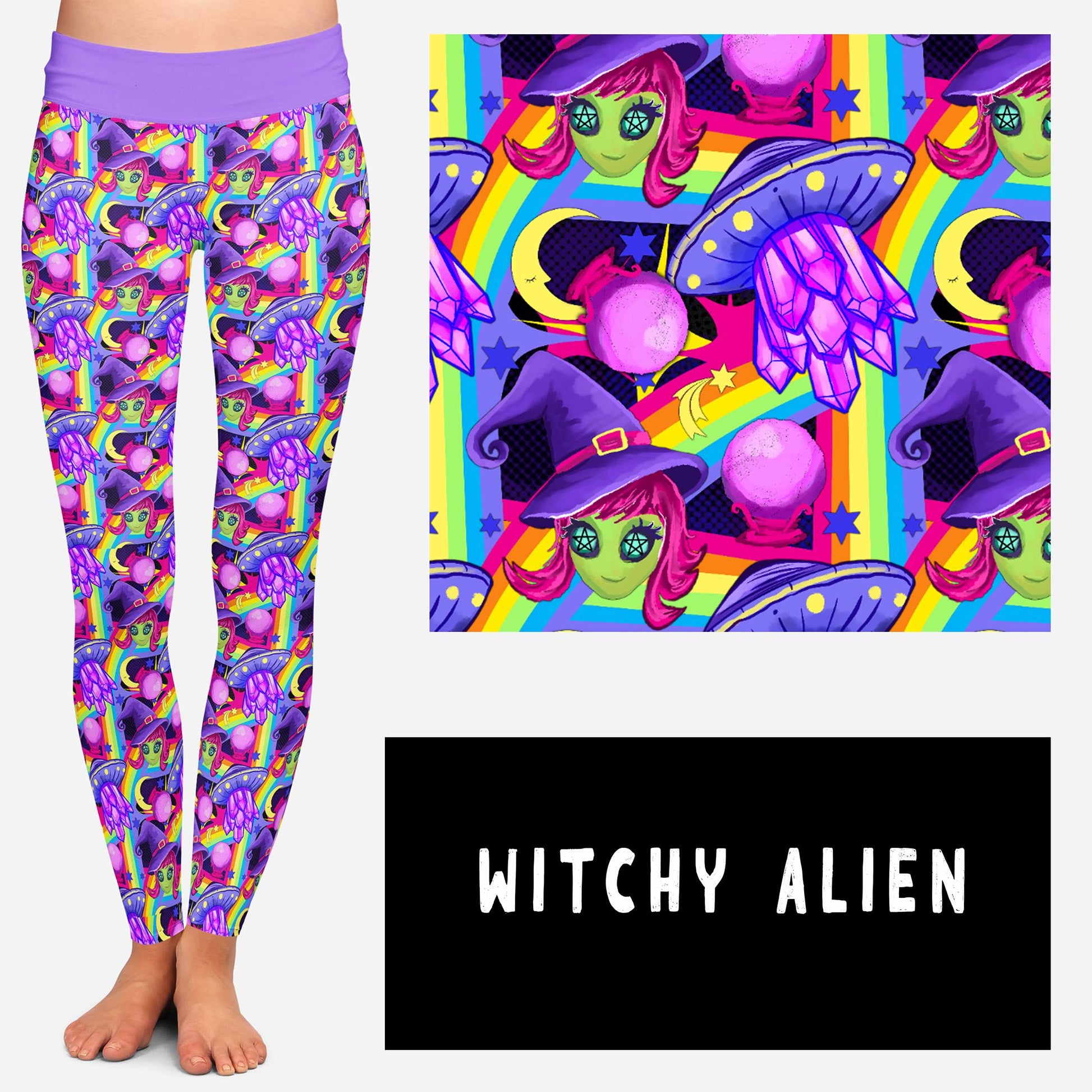 SPOOKY LF RUN- WITCHY ALIEN POCKET LEGGINGS AND JOGGERS - Alonna's Legging Land