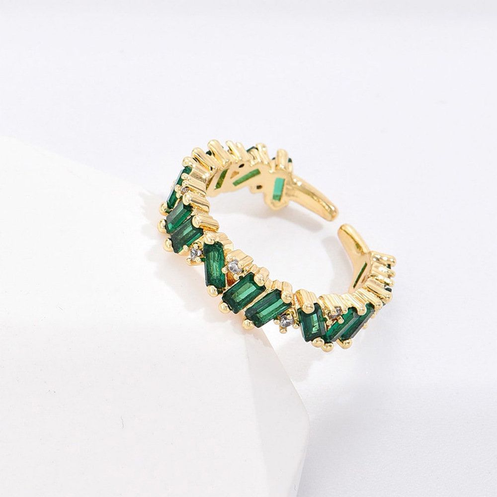 EMERALD BAGUETTE RING (ADJUSTABLE) - Alonna's Legging Land