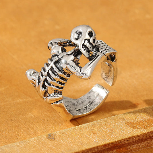 CURVED BONES GOTHIC RING (ADJUSTABLE) - Alonna's Legging Land