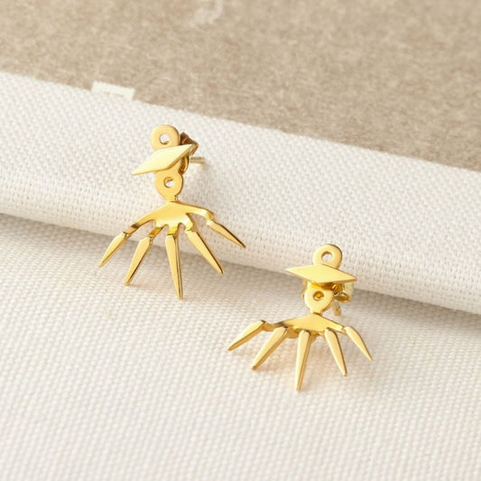 SPIKE GOLD EARRINGS (PAIR)
