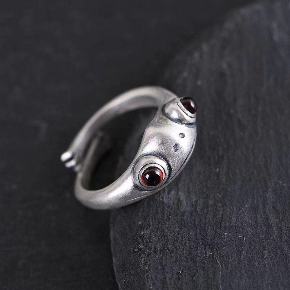 SILVER FROG RING (ADJUSTABLE)