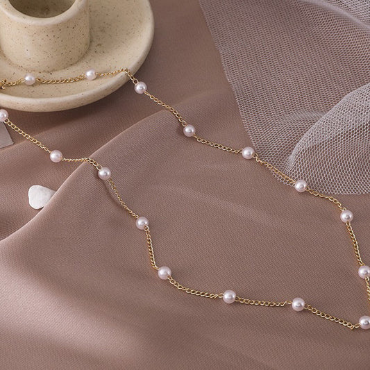 DAINTY PEARL NECKLACE - Alonna's Legging Land