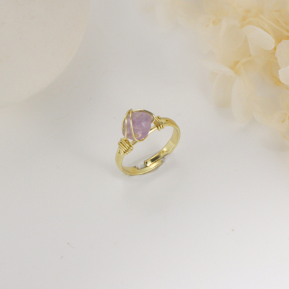 CRYSTAL GEMSTONE RING (ADJUSTABLE) - Alonna's Legging Land