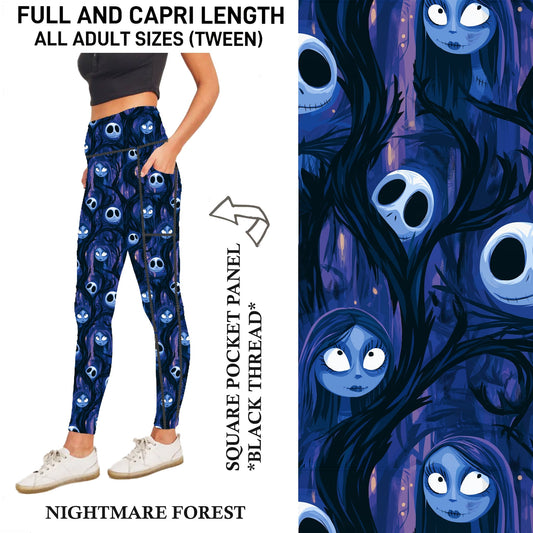 S3PJ - Nightmare Forest Capris/Leggings with Square Pocket Panel - Preorder Due 10/28 ETA: Late Dec