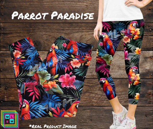 Parrot Paradise Capri Length w/ Pockets