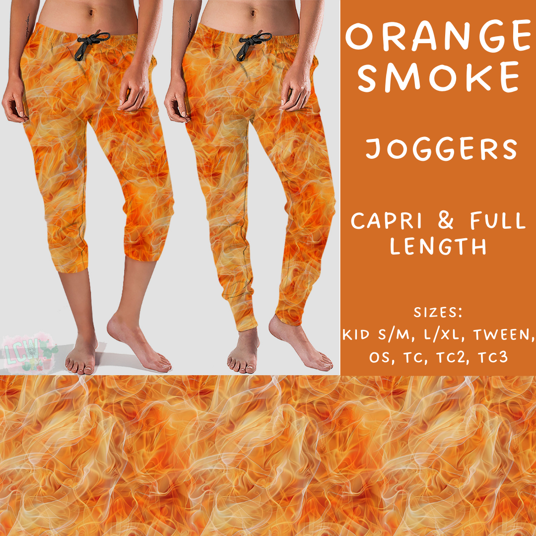 Ready to Ship - Orange Smoke Capri Joggers - TC2