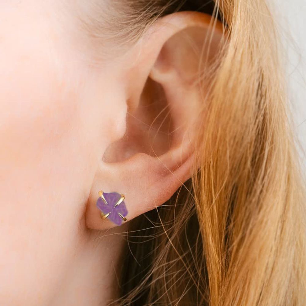 CLAW GEMSTONE EARRINGS (PAIR)