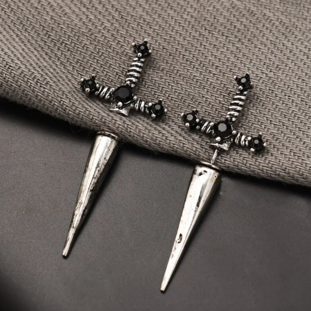 GOTHIC SWORD EARRINGS (PAIR) - Alonna's Legging Land