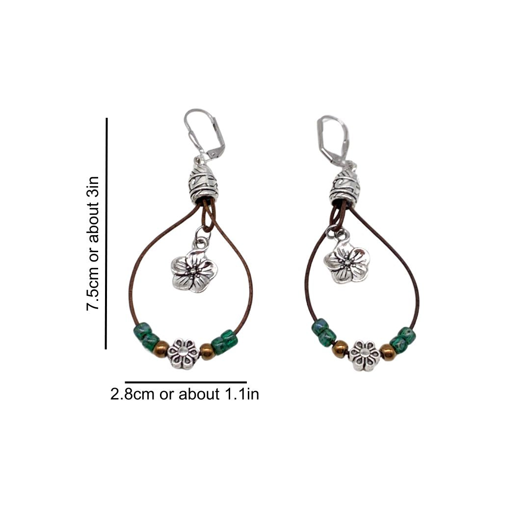 VINTAGE BOHO FLOWER EARRINGS (PAIR) - Alonna's Legging Land