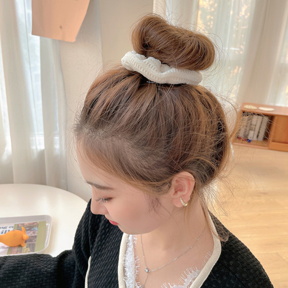 FUZZY HAIR SCRUNCHIES (7 PIECES BUNDLE) - Alonna's Legging Land