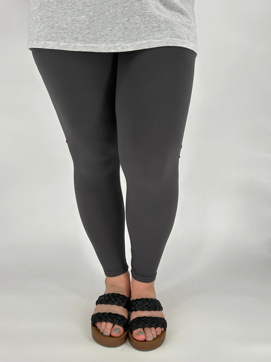 Charcoal Leggings NO Pockets - Alonna's Legging Land