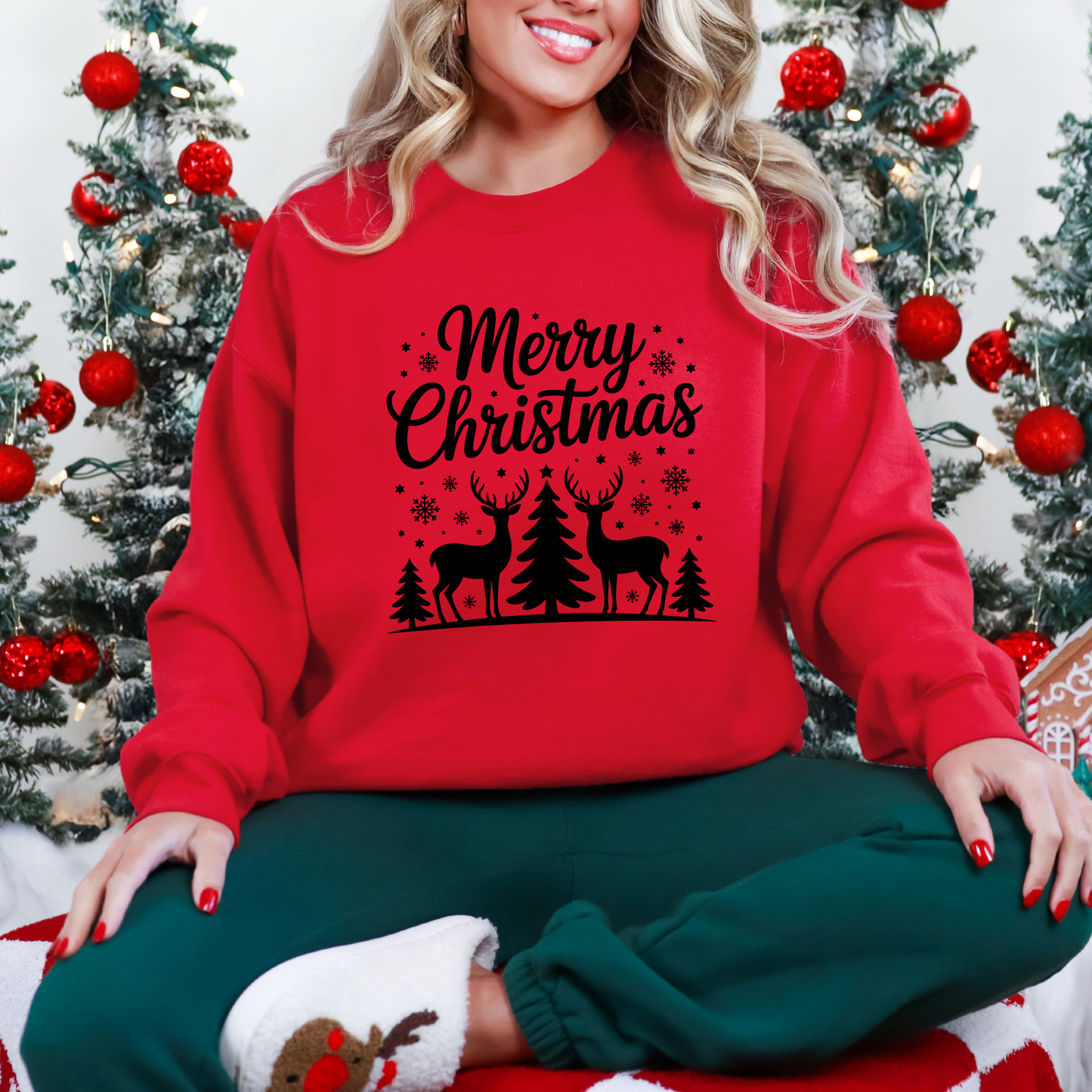 Merry Christmas Deer Sweatshirt