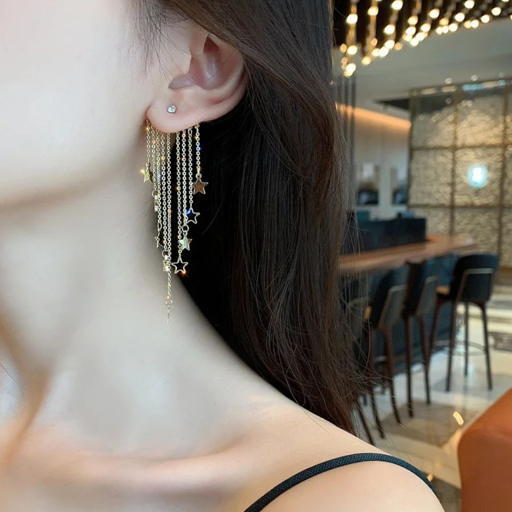 STAR TASSEL EARRINGS (PAIR) - Alonna's Legging Land
