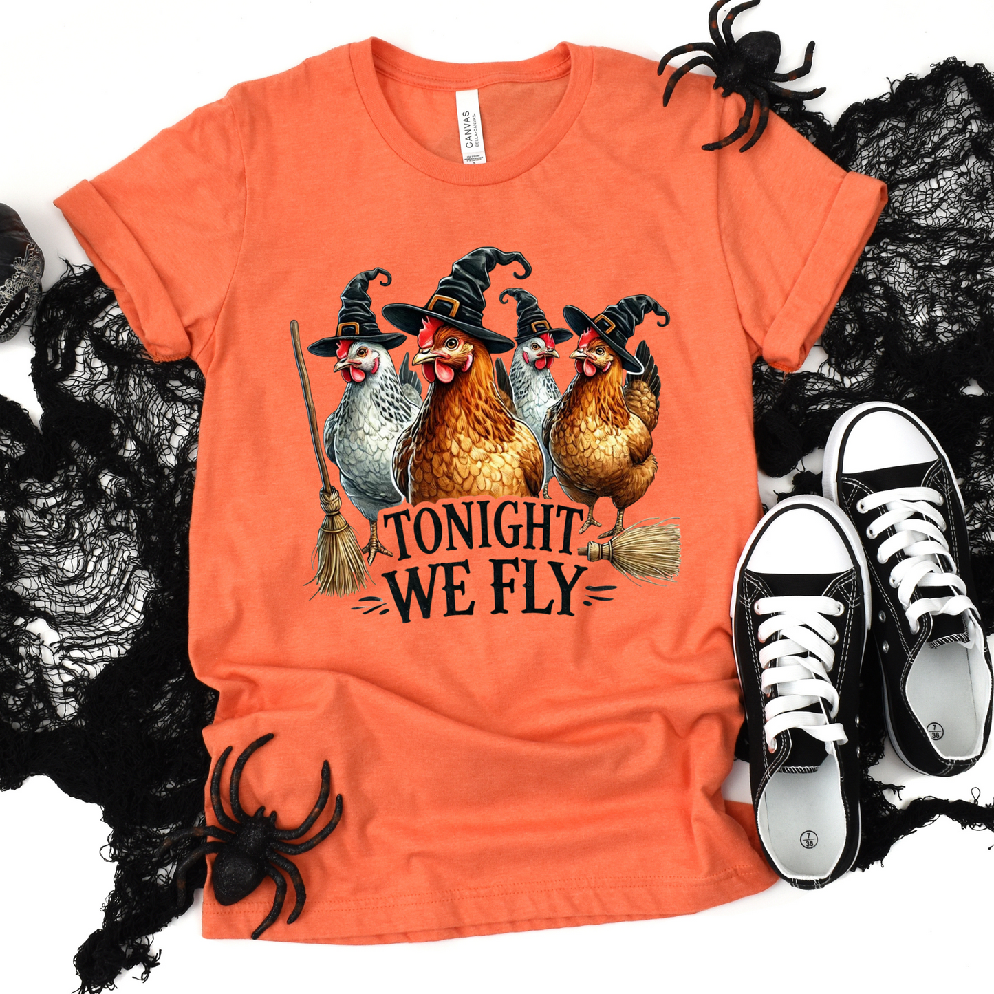 Funny Halloween Chickens Graphic Tee