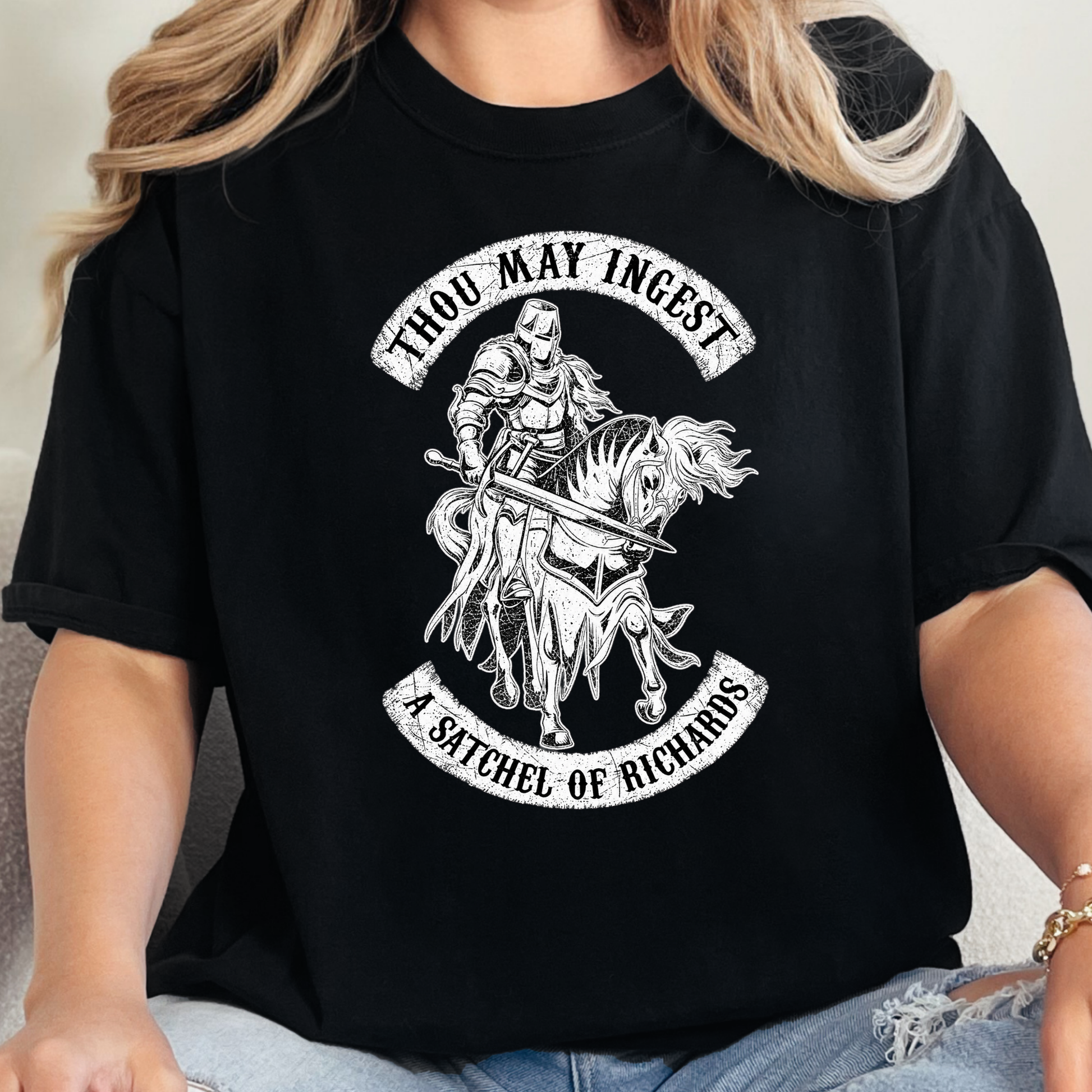 Wholesale Thou May Ingest Graphic Tee - Black