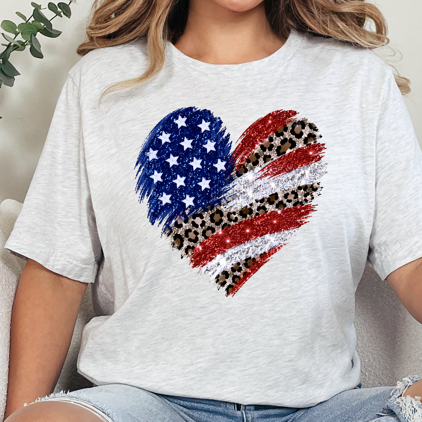 Flag Heart Graphic Tee