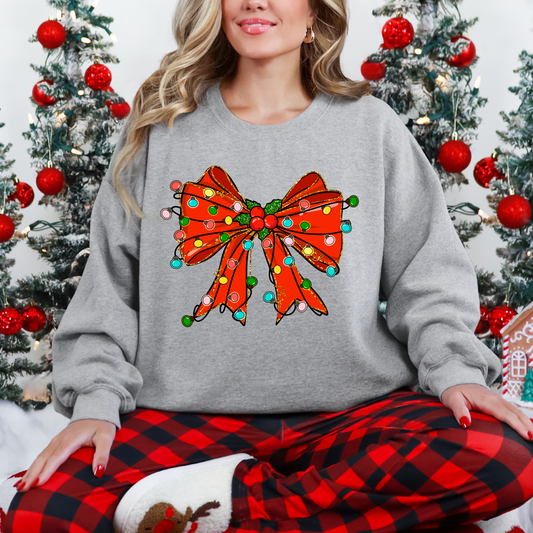 Red Bow with Lights Sweatshirt