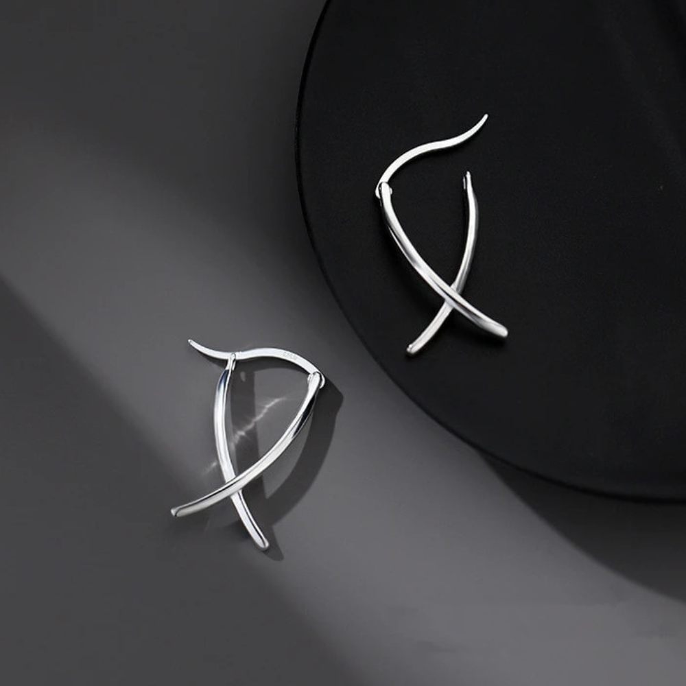 CROSS LINE EARRINGS - Alonna's Legging Land