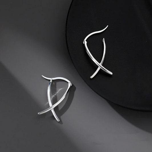 CROSS LINE EARRINGS - Alonna's Legging Land