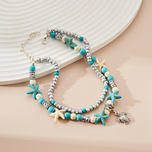 OCEAN VIBES ANKLET - Alonna's Legging Land