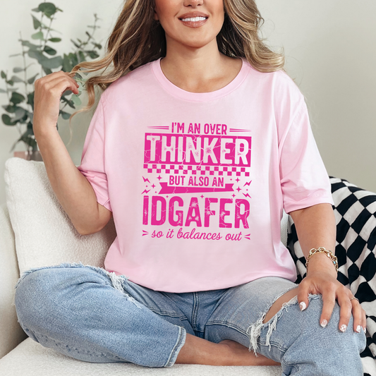 Over Thinker IDGAFER Graphic Tee - Alonna's Legging Land