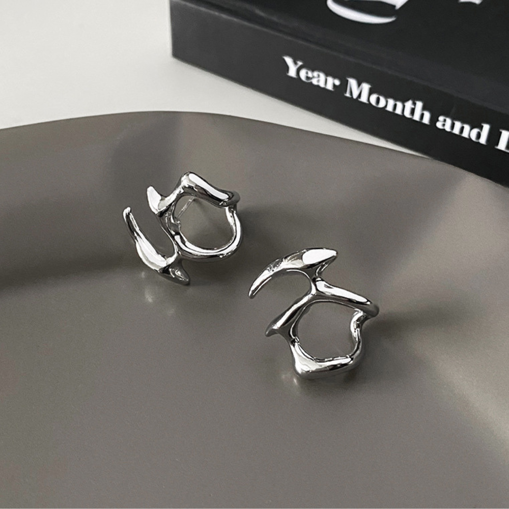 IRREGULAR ABSTRACT EARRINGS (PAIR)
