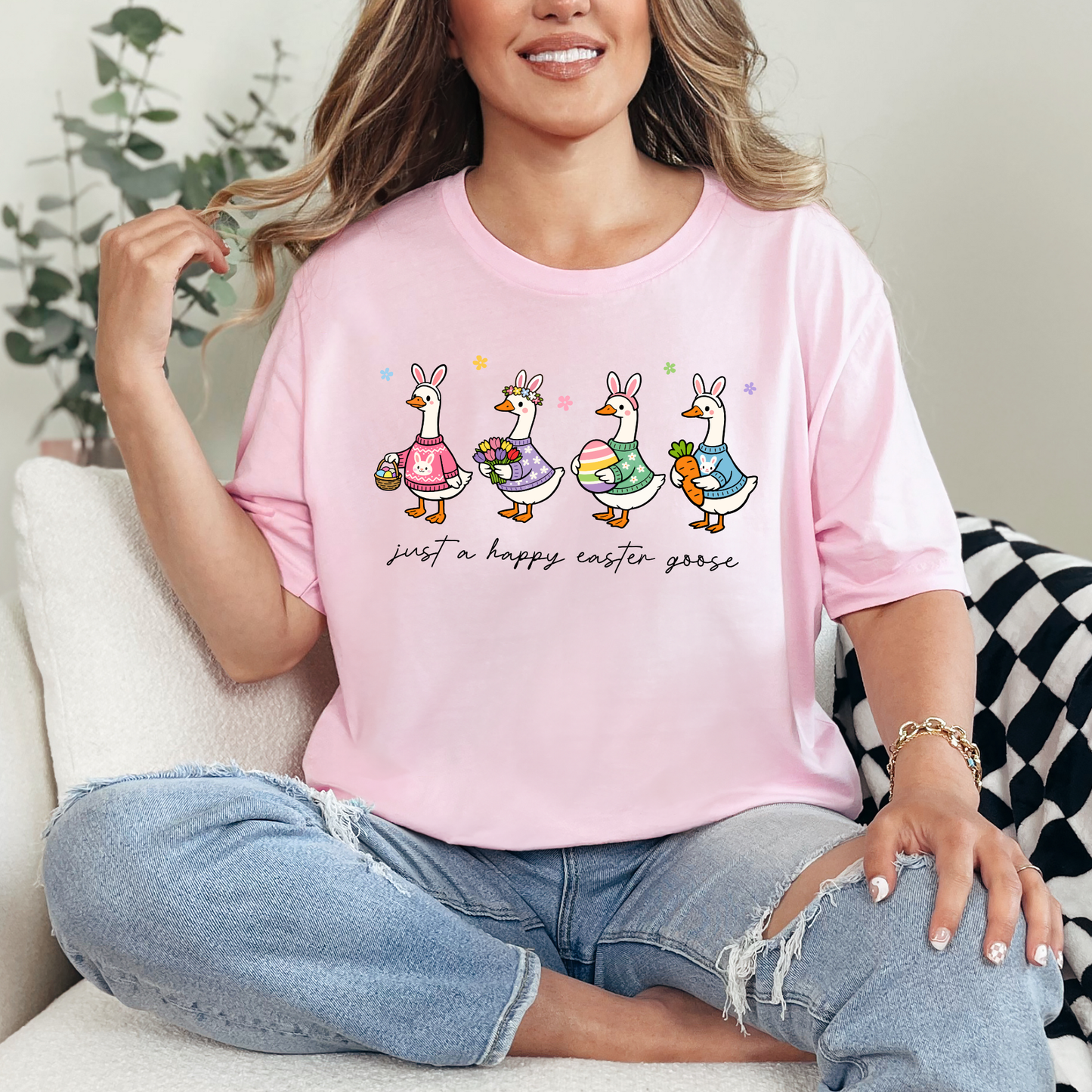 Happy Easter Goose Graphic Tee